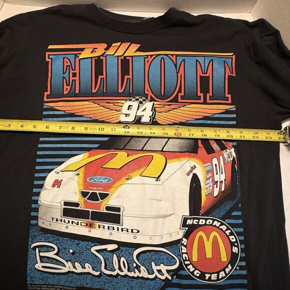 NASCAR Vintage 90s Bill Elliot McDonald’s Racing T-Shirt Size XL - Picture 6 of 8